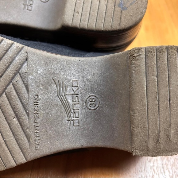 DANSKO Women’s Clog Black Burnished Suede Slip-on Work-nursing Shoes Size 38 - Picture 8 of 10